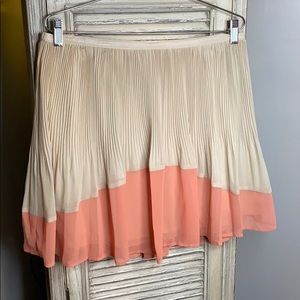 LC Lauren Conrad Bright Gold + Peach Shimmer Skirt